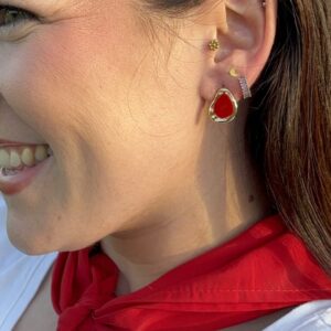 Pendiente san fermin rojo